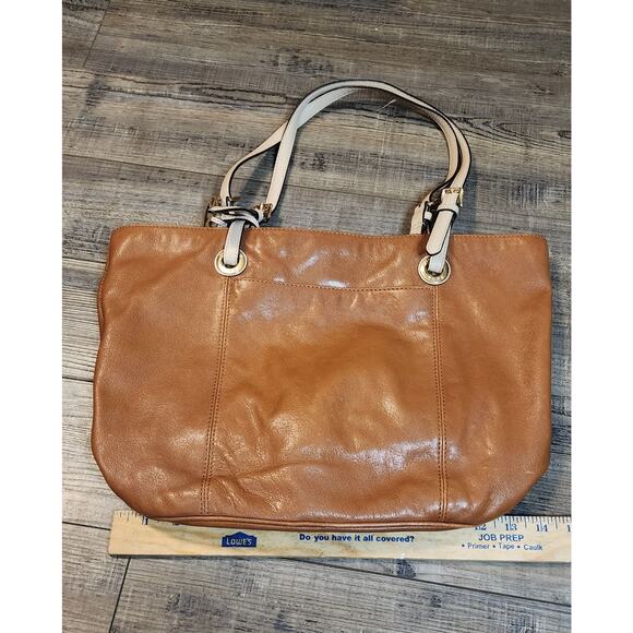 Michael Kors Brown Soft Leather Purse 1 Spot Inside And Strap Worn See Pics. Y - Picture 4 of 9